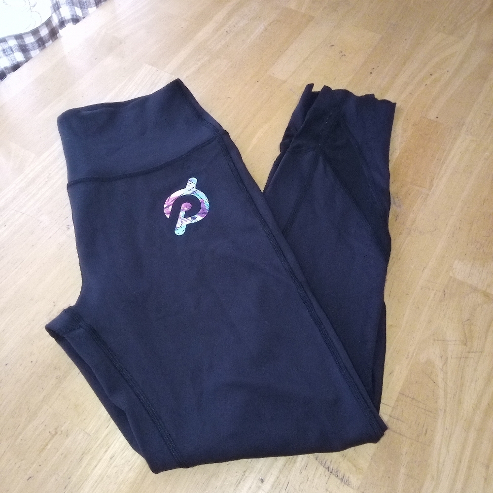PELOTON Women's Sz Small Black Mid-Rise Workout Gym Yoga Run Leggings